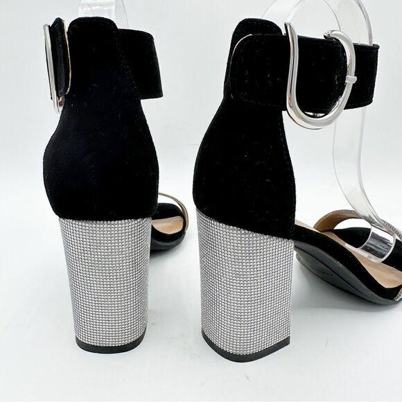 New Aerosoles Women’s Lana Crystal Heeled Ankle Strap Sandal in Black Size: 7M‎ - Picture 5 of 12
